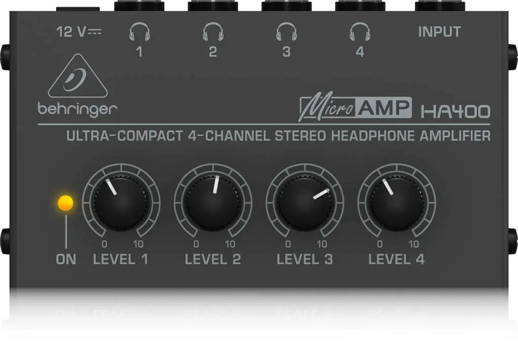 Behringer MicroAMP HA400 4-channel Headphone Amplifier (HA400d1)