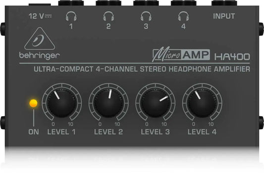 Behringer MicroAMP HA400 4-channel Headphone Amplifier (HA400d1)